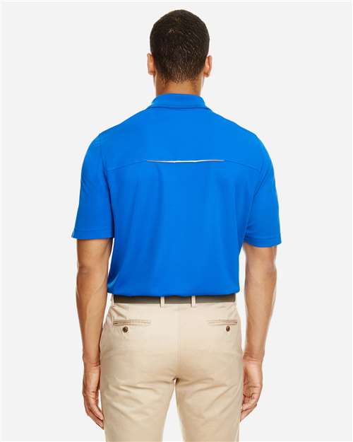 Men's Radiant Performance Piqué Polo with Reflective Piping - True Royal
