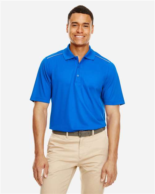Men's Radiant Performance Piqué Polo with Reflective Piping - True Royal