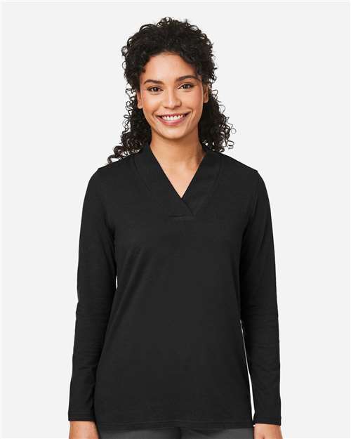 Women's Raleigh Shawl Collar Knit Top - Black