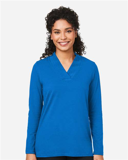 Women's Raleigh Shawl Collar Knit Top - French Blue