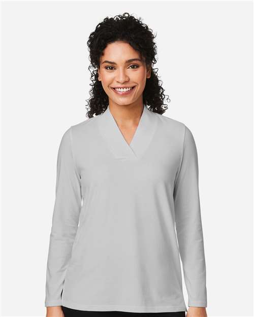 Women's Raleigh Shawl Collar Knit Top - Grey