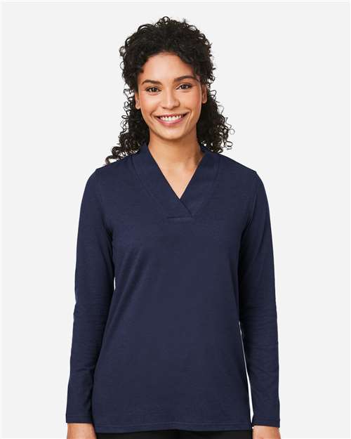 Women's Raleigh Shawl Collar Knit Top - Navy