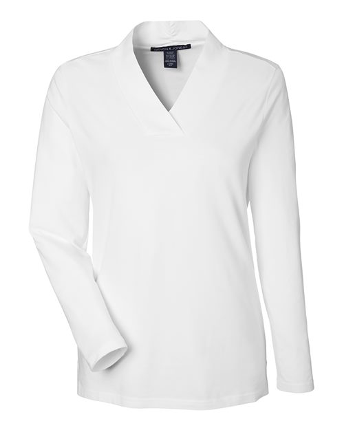 Women's Raleigh Shawl Collar Knit Top - White