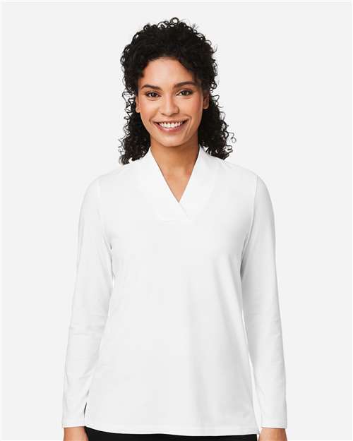 Women's Raleigh Shawl Collar Knit Top - White