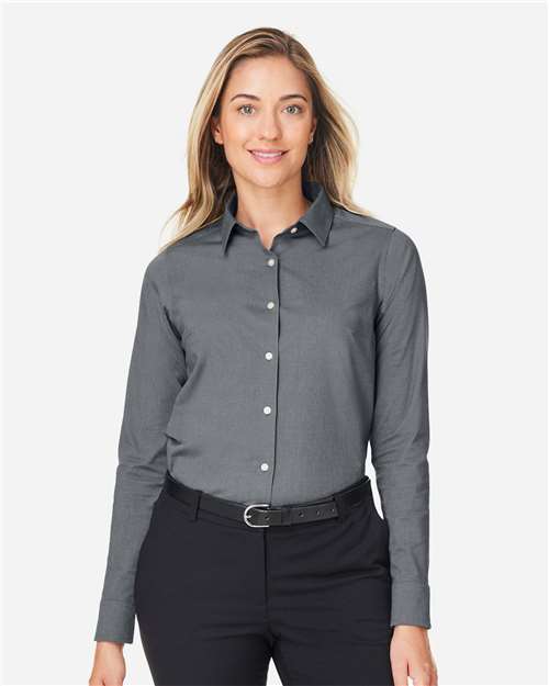 Women's CrownLux Performance® Spencer Poplin Dress Shirt - Graphite Melange