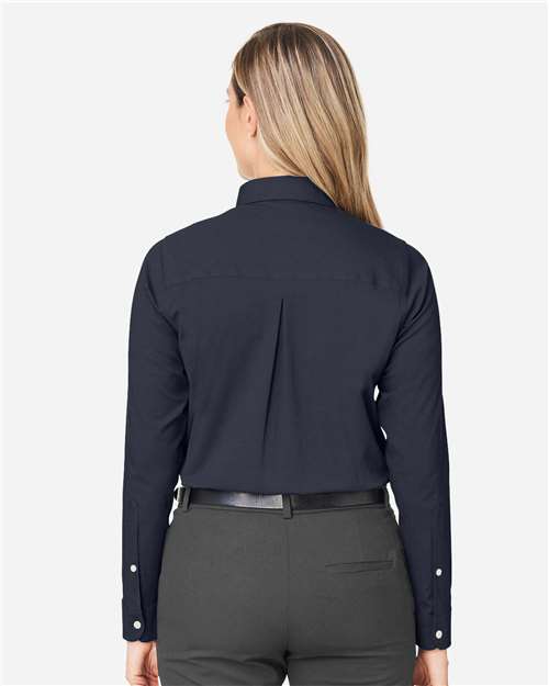 Women's CrownLux Performance® Spencer Poplin Dress Shirt - Navy Melange