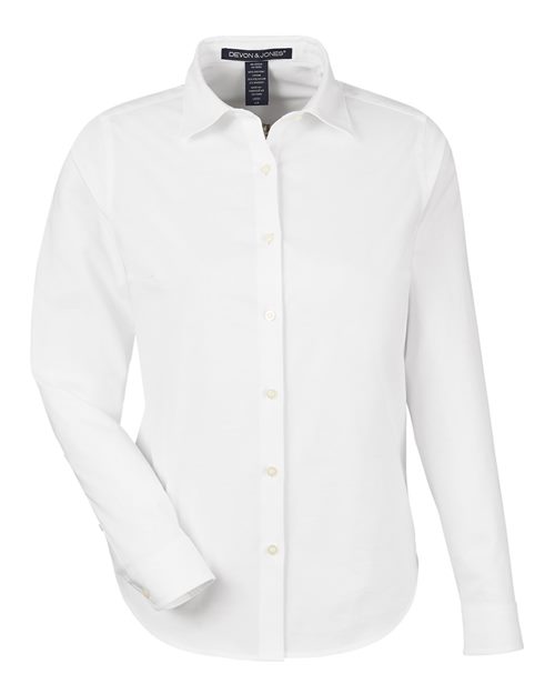 Women's CrownLux Performance® Spencer Poplin Dress Shirt - White