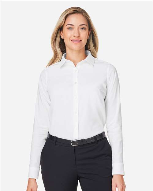 Women's CrownLux Performance® Spencer Poplin Dress Shirt - White