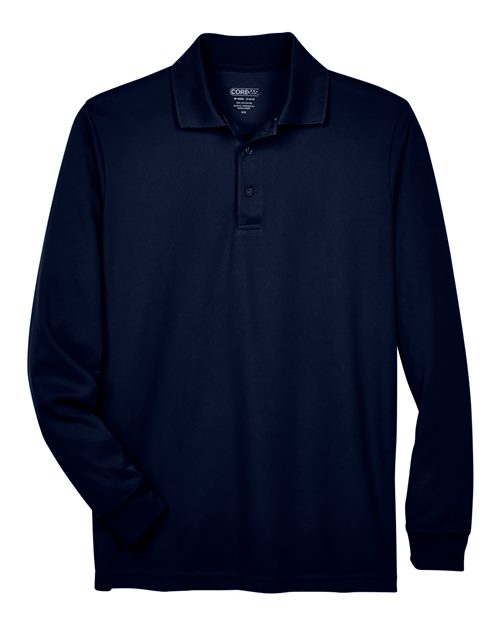 Men's Tall Pinnacle Performance Long Sleeve Piqué Polo - Classic Navy