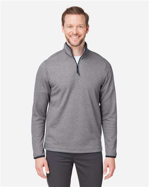 Men's Venture Heathered Stripe Quarter-Zip Pullover - Black/ White