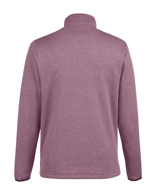 Men's Venture Heathered Stripe Quarter-Zip Pullover - Burgundy/ White