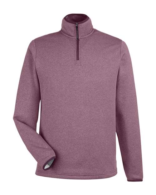 Men's Venture Heathered Stripe Quarter-Zip Pullover - Burgundy/ White