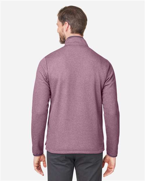 Men's Venture Heathered Stripe Quarter-Zip Pullover - Burgundy/ White