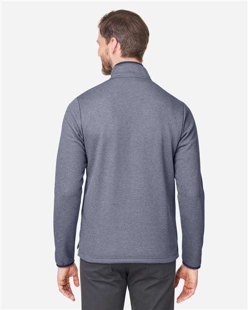 Men's Venture Heathered Stripe Quarter-Zip Pullover - Classic Navy/ White