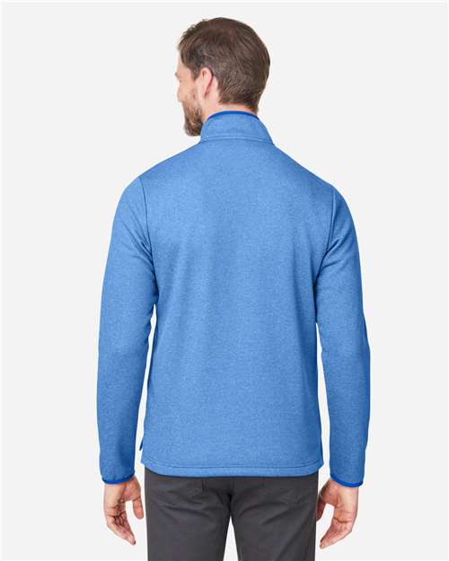 Men's Venture Heathered Stripe Quarter-Zip Pullover - True Royal/ White