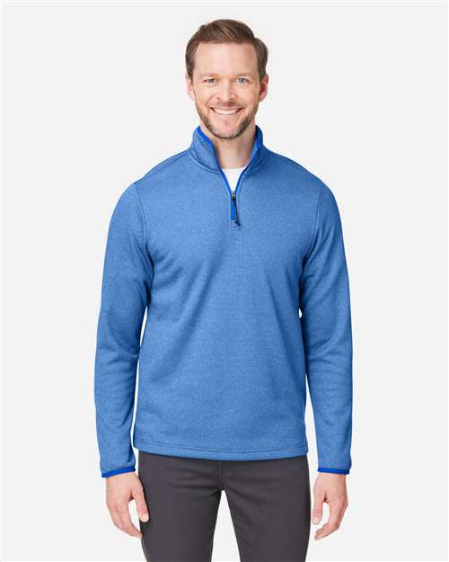 Men's Venture Heathered Stripe Quarter-Zip Pullover - True Royal/ White
