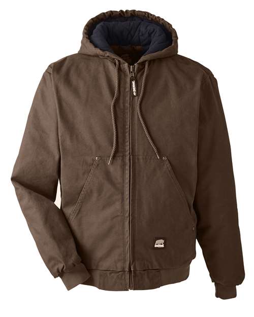 Men's Heartland Washed Cotton Duck Hooded Jacket - Bark