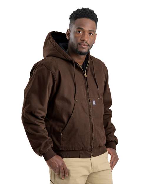 Men's Heartland Washed Cotton Duck Hooded Jacket - Bark