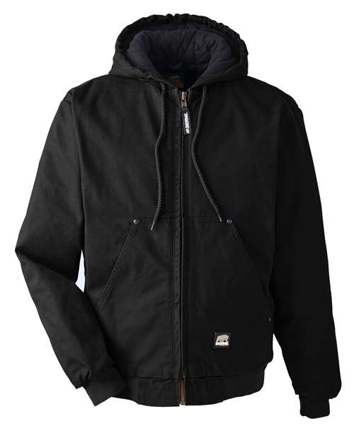 Men's Heartland Washed Cotton Duck Hooded Jacket - Black