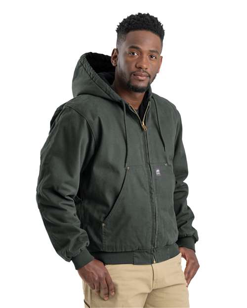 Men's Heartland Washed Cotton Duck Hooded Jacket - Moss
