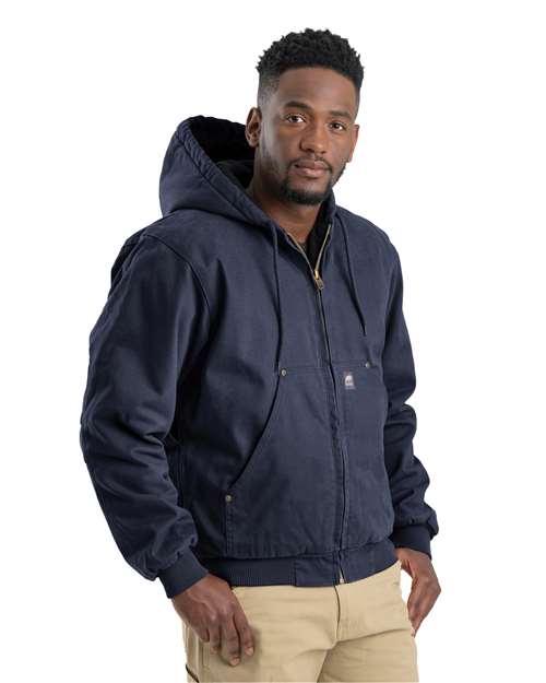 Men's Heartland Washed Cotton Duck Hooded Jacket - Navy