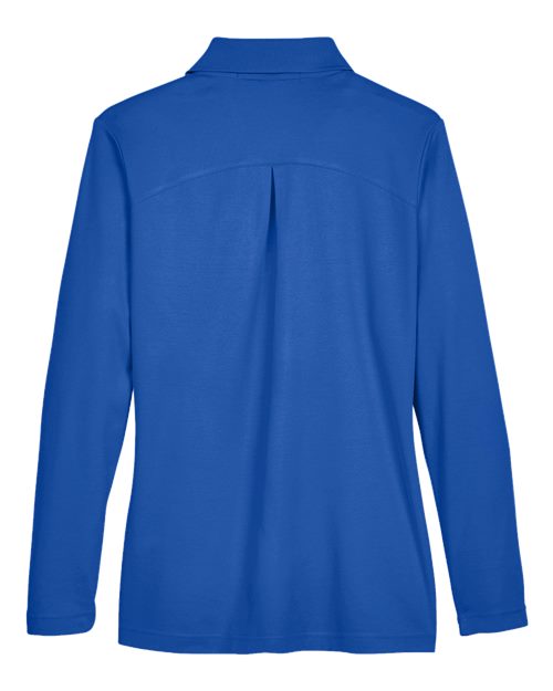 Women's CrownLux Performance® Plaited Long Sleeve Polo - True Royal