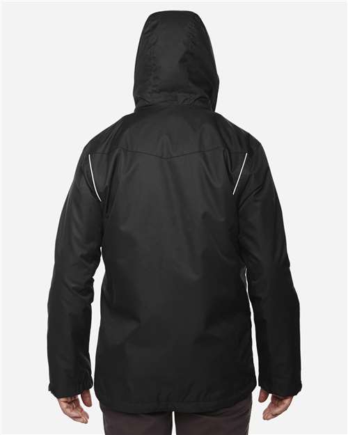 Men's Tall Region 3-in-1 Jacket with Fleece Liner - Black