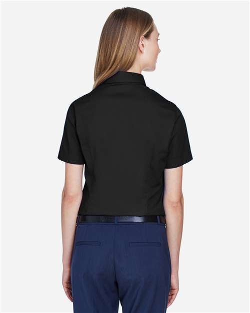 Women's Optimum Short Sleeve Twill Shirt - Black