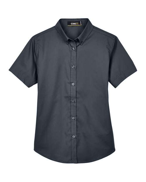 Women's Optimum Short Sleeve Twill Shirt - Carbon