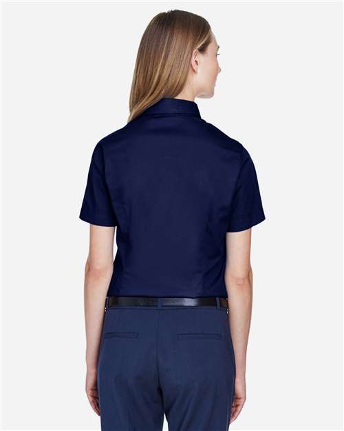 Women's Optimum Short Sleeve Twill Shirt - Classic Navy