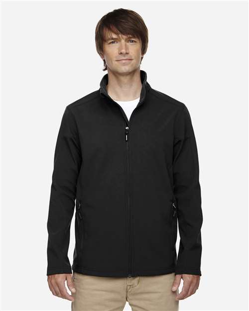 Men's Tall Cruise Two-Layer Fleece Bonded Soft Shell Jacket - Black