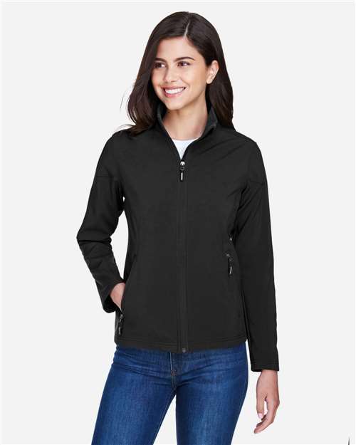 Women's Cruise Two-Layer Fleece Bonded Soft Shell Jacket - Black