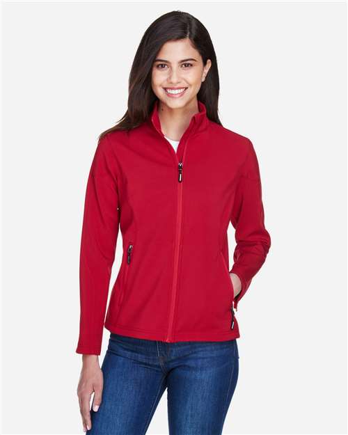Women's Cruise Two-Layer Fleece Bonded Soft Shell Jacket - Classic Red