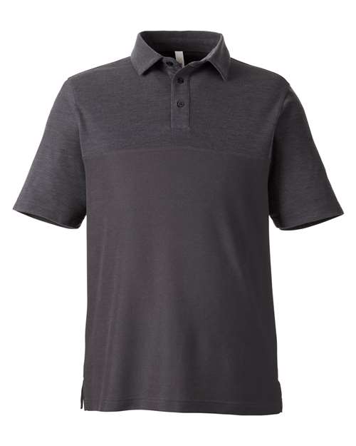 Men's Fusion ChromaSoft™ Colorblock Polo - Carbon/ Carbon Heather