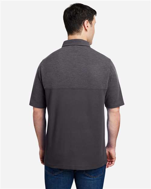 Men's Fusion ChromaSoft™ Colorblock Polo - Carbon/ Carbon Heather