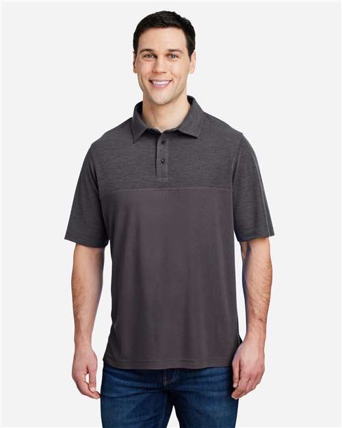Men's Fusion ChromaSoft™ Colorblock Polo - Carbon/ Carbon Heather