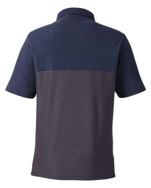 Men's Fusion ChromaSoft™ Colorblock Polo - Carbon/ Classic Navy Heather