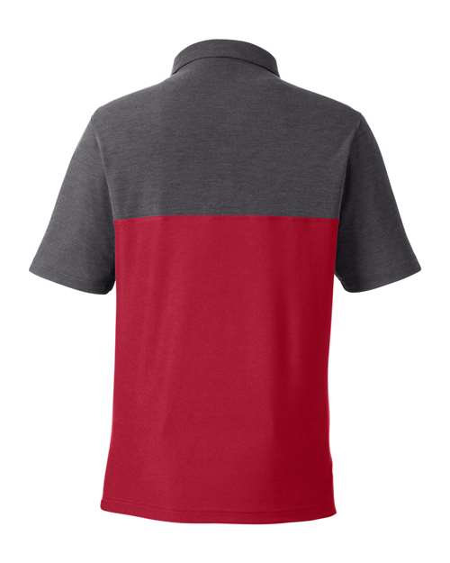 Men's Fusion ChromaSoft™ Colorblock Polo - Classic Red/ Carbon Heather