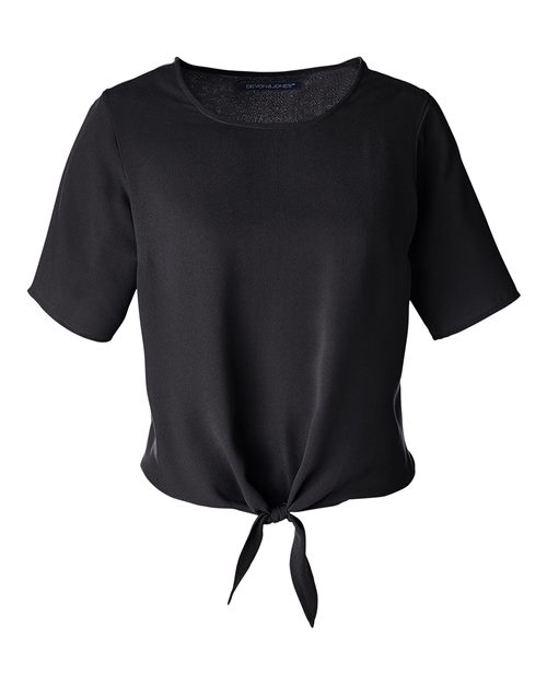 Women's Perfect Fit™ Tie Front Blouse - Black