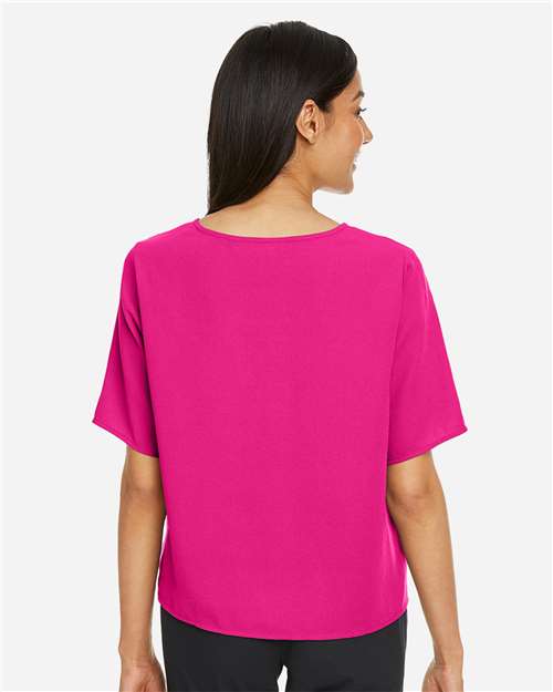 Women's Perfect Fit™ Tie Front Blouse - Crown Raspberry
