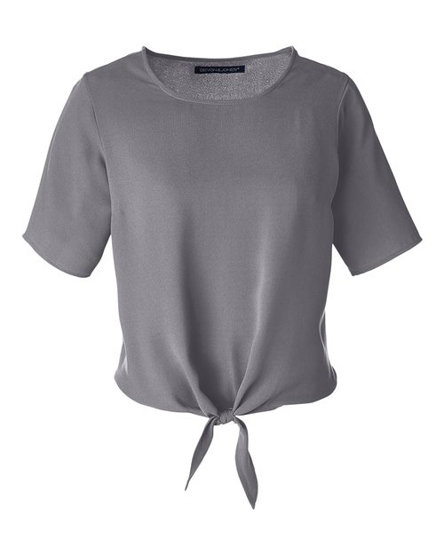 Women's Perfect Fit™ Tie Front Blouse - Graphite