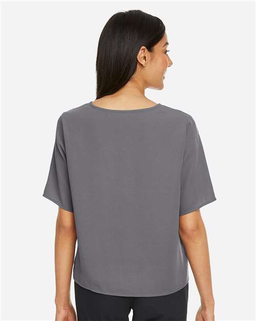 Women's Perfect Fit™ Tie Front Blouse - Graphite