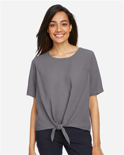 Women's Perfect Fit™ Tie Front Blouse - Graphite
