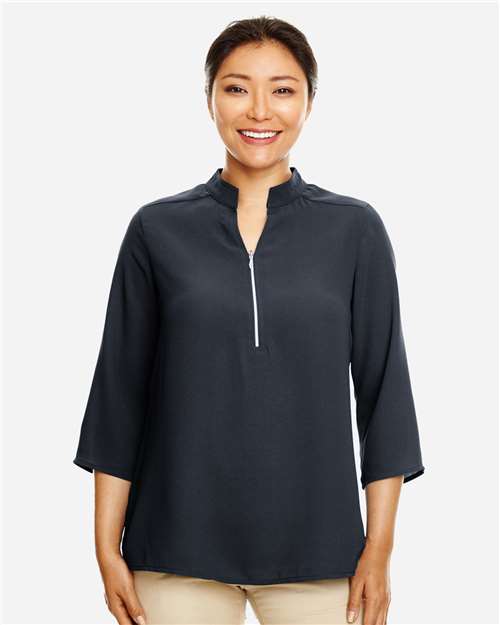 Women's Perfect Fit™ Three-Quarter Sleeve Crepe Tunic - Black