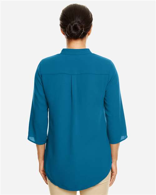 Women's Perfect Fit™ Three-Quarter Sleeve Crepe Tunic - Dark Teal