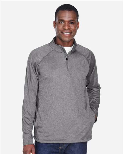 Men's Stretch Tech-Shell® Compass Quarter-Zip Pullover - Dark Grey Heather
