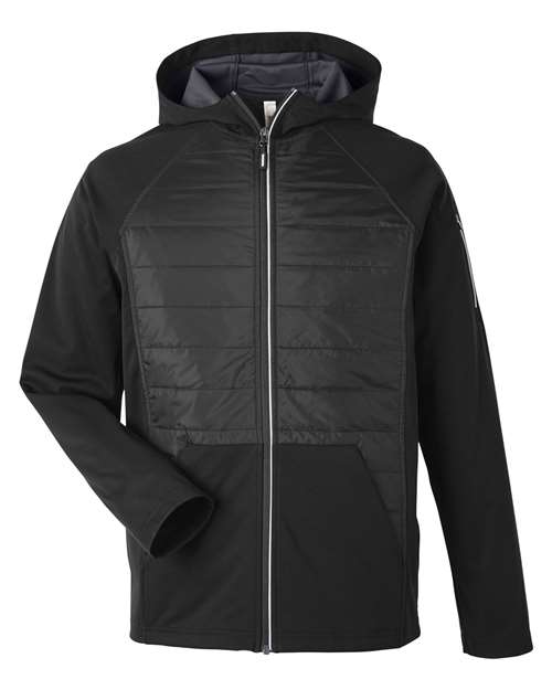 Unisex Techno Lite Hybrid Hooded Jacket - Black
