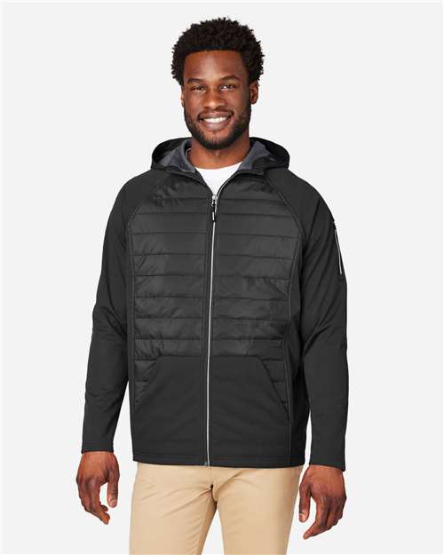 Unisex Techno Lite Hybrid Hooded Jacket - Black