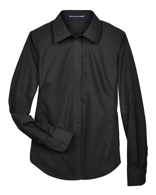 Kilwins · Women's Crown Collection® Broadcloth Woven Dress Shirt — black