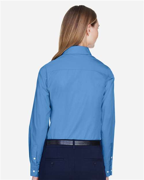 Women's Crown Collection® Broadcloth Woven Dress Shirt - French Blue